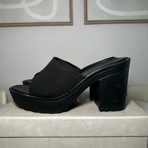 SHEIN Black Platform Mules